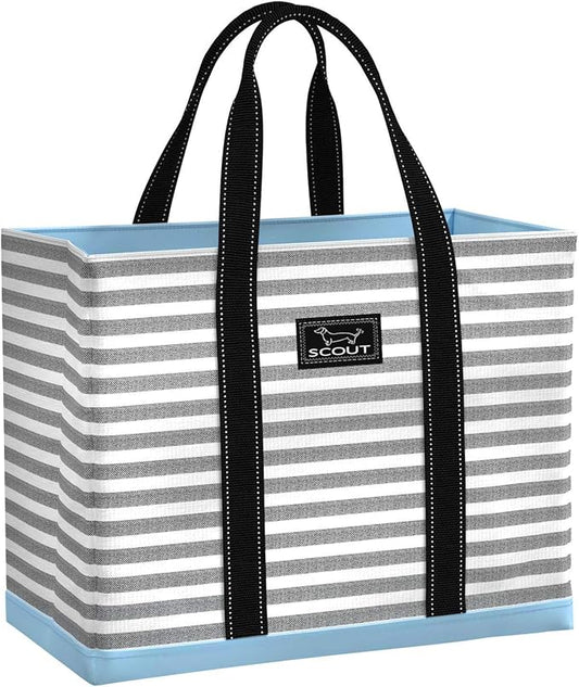 SCOUT Original Deano Tote Large - Durable Lightweight Open Top Beach, Pool & Lake Bag, Inside Zip Pocket, Folds Flat
