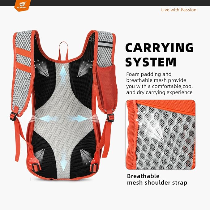 SKYSPER Small Hiking Backpack - 15L Travel Daypack Lightweight Bag Water Resistant Hiking Backpacks for Women Men