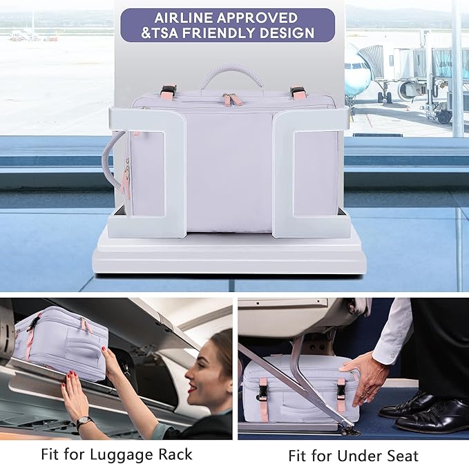 Beraliy Large Travel Backpack For Women, Airline Approved Carry On Backpack, Anti Theft Personal Item Backpack, Waterproof Bag, Casual Daypack Travel Essentials