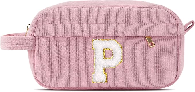 Pocmimut Graduation Gifts for Girls,Personalized Preppy Makeup Bag Cosmetic Bag Toiletry Bag Gifts for Teen Girls Gifts Trendy Stuff,P