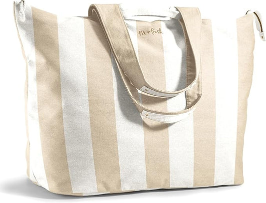 Fit & Fresh Large Beach Bag for Women - Extra Large Travel Tote With Pockets