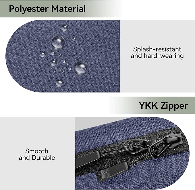 SIMTOP Electronics Organizer Cord Organizer Travel, Small Tech Bag for Cords, Chargers, Power Bank, Earbuds – Portable Cable Pouch for Office, Business Trip, Commute – Water & Scratch-Resistant