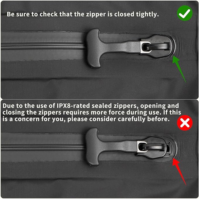 Vacuum Bag for Travel, Professional IPX8 Waterproof Reusable Vacuum Compression Bags for Travel Suitcases, Durable Space Saver Bag(1 Large,No Pump)