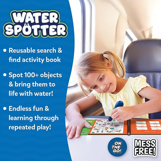 Skillmatics Reusable Search & Find Book - Water Spotter, Mess-Free Learning Activity, Stocking Stuffers, Animals, Christmas Fun, Travel Toy, Gifts for Boys & Girls Ages 4, 5, 6, 7, 8