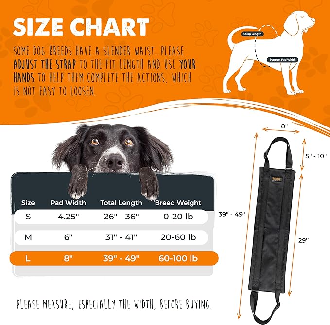 Mighty Paw Dog Lift Harness - 0-20 lbs Dog Hip and Hind Leg Support Sling - Comfortable Assistance for Elderly or Injured Pets with Hip and ACL Brace - Back Support Harness Carrying Sling - Small