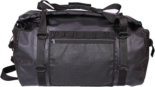 Waterproof Duffle Bag for Travel and Camping with Roll-Top Closure, Durable, All-Weather, and Versatile Dry Bag - Rockagator Mammoth Series (90 Liter, Black)
