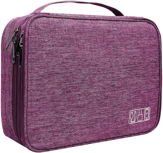 Electronics Organizer, Jelly Comb Electronic Accessories Cable Organizer Bag Waterproof Travel Cable Storage Bag for Charging Cable, Power Bank, iPad