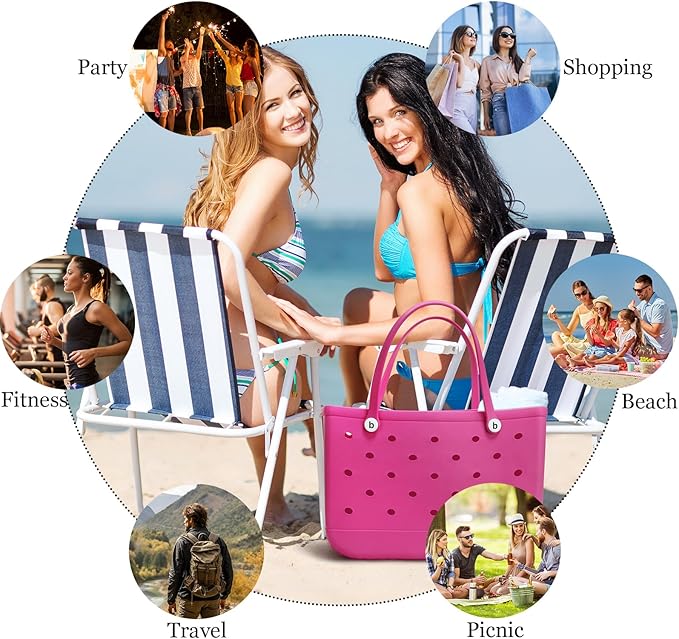 EVA Waterproof Washable Tote Bag for Beach, Pool, Boat, Sports