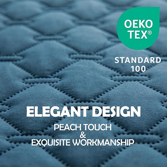 gogobunny 3X Stronger Waterproof Pet Blanket, Scratch Proof Furniture Protector for Dogs Cats, Reversible Cover 82x102 Inch, Dark Blue