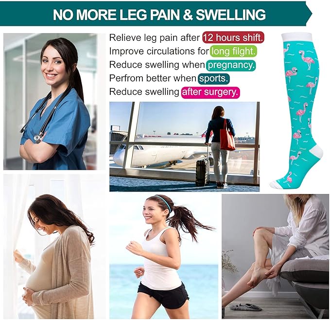 LEVSOX Compression Socks Women and Men, 20-30mmHg, Best for Nurses, Travel, Pregnancy