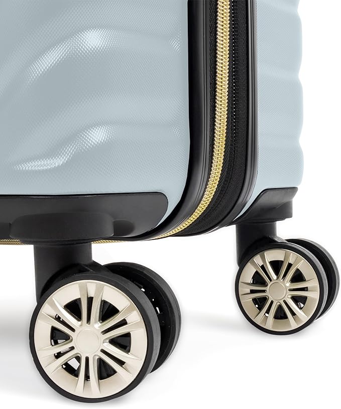 Kenneth Cole REACTION Madison Square Lightweight Hardside Chevron Expandable Spinner Luggage, Slate, 20-Inch Checked