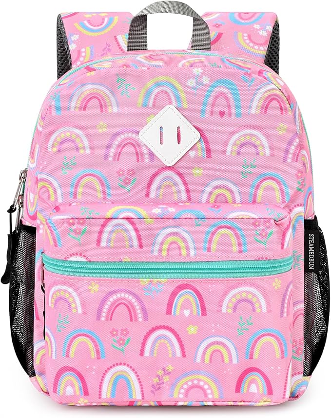 STEAMEDBUN Toddler Backpack for Boys 2-4,Rainbow Preschool Backpack for Baby Daycare,Mini