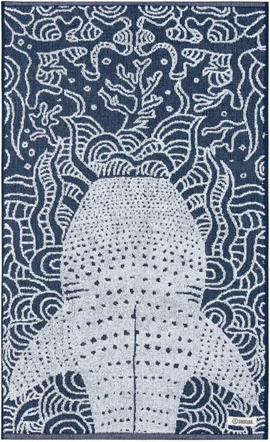 Sand Cloud Turkish Beach Towel - Sand Free - 100% Organic Turkish Cotton Yarn - Quick Dry Towel for Beach, Picnic, Blanket or Bath Towel - As Seen on Shark Tank - Marine Life (Whale Shark)