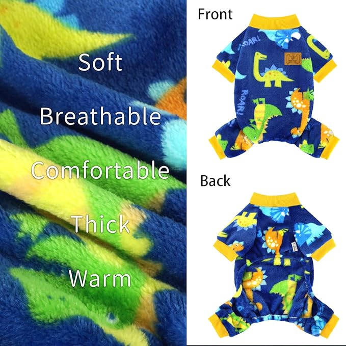 XPUDAC Dog Pajamas Fleece Dog Sweaters for Small Medium Dogs Girl Boy Soft Warm Winter Pet Clothes for Doggie Winter Christmas(Small)