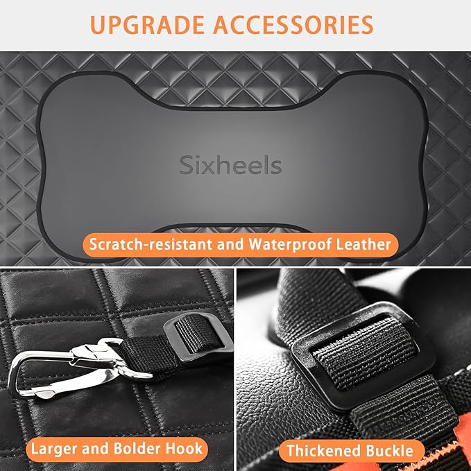 Car Back Seat Pet Cover for Dogs Back Seats Protector, Soft Inflatable Cushion Backseat Extender Comfortable Dog Hammock, Waterproof Dog Bed Rear Travel Accessories for Car,SUV,Truck