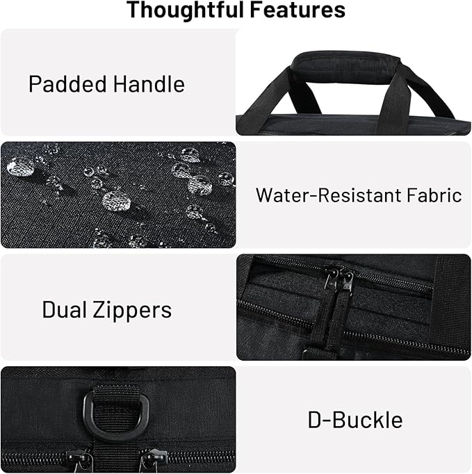 MIER Foldable Duffle Bag with Shoe Compartment 50L Travel Duffel Bags for Men Women Packable Overnight Bag for Camping Gym Weekender, Black