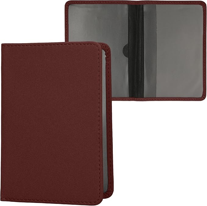 kwmobile Registration and Insurance Holder - Car Document Holder for Vehicle Documents and Cards - PU Leather - Black