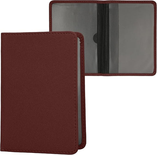kwmobile Registration and Insurance Holder - Car Document Holder for Vehicle Documents and Cards - PU Leather - Black