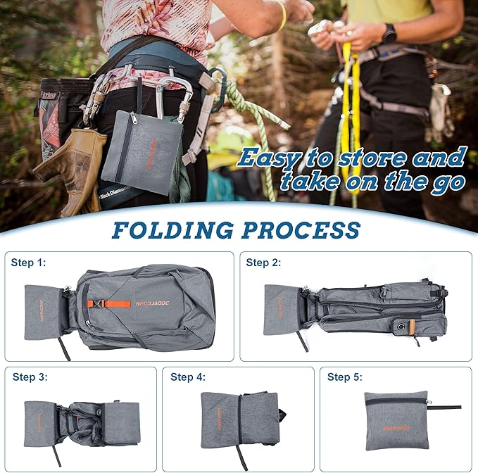 BECOJADDE 20L Small Hiking Backpack for Men Women Foldable Packable Back Pack Ultralight Hiking Daypack for Travel Camping Outdoor, Gray