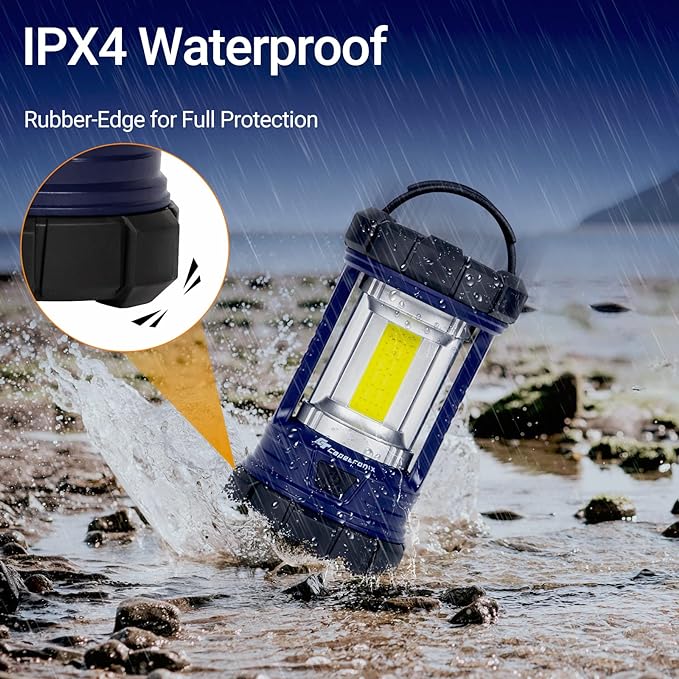 Camping Lantern, 3200LM LED Lanterns for Power Outages, 4600mAh Phone Charger & Rechargeable Lantern, 5 Light Modes Camping Lights & Lanterns for Hurricane/Emergency, CT CAPETRONIX Camping Accessories