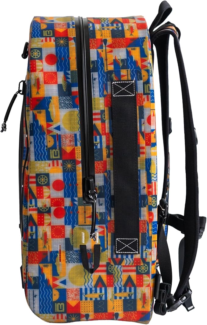 BOTE Highwater Backpack Waterproof Outdoor Zipper Dry Bag 28 Liter Capacity Molle Straps Fully Submersible Watersports Kayaking Fishing Hunting Boating