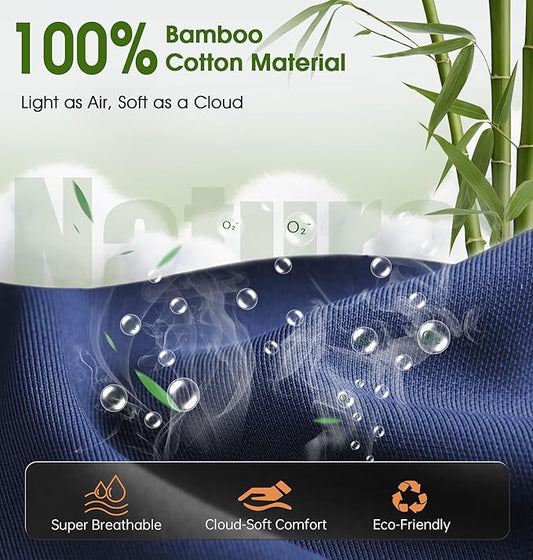 LC-dolida Bamboo Cotton Bluetooth Sleep Mask, 2 in 1 3D Soft Sleep Mask with Sleep Headphones, Sleep Eye Mask with Timming Setting, Blackout Sleeping Mask for Side Sleepers, Women Men, Navy