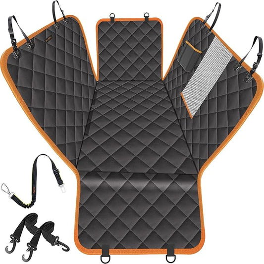 iBuddy Dog Seat Cover for Back Seat Waterproof Dog Car Hammock Protects Your Vehicle from Scratches, Hair, and Dirt Easy to Install & Clean Oxford Fabric Machine Washable Universal Fit Pet Seat Cover