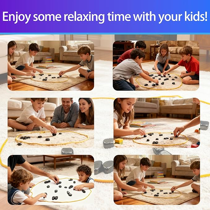 Magnetic Chess Game with Pieces, String, Party & Travel Tabletop Magnetic Strategy Game, Puzzle Strategy Game, Multiplayer, Suitable for Family, Parties, Travel & Camping