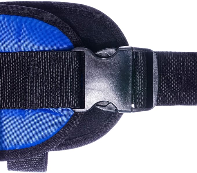 COW&COW Padded Gait Belt with 4 Handles and Quick Release Buckle 5.5 inchs(Blue, S/24inches-30inches)