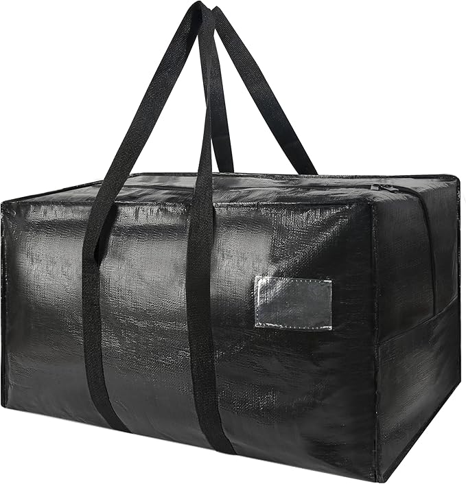 Heavy Duty Extra Large Moving Bags,69 Gallon Jumbo Packing Bags,Huge Moving Storage Bags with Strong Zippers & Carrying Handles,Reusable Big Moving Storage Bags for College Dorm Travel 1Pack