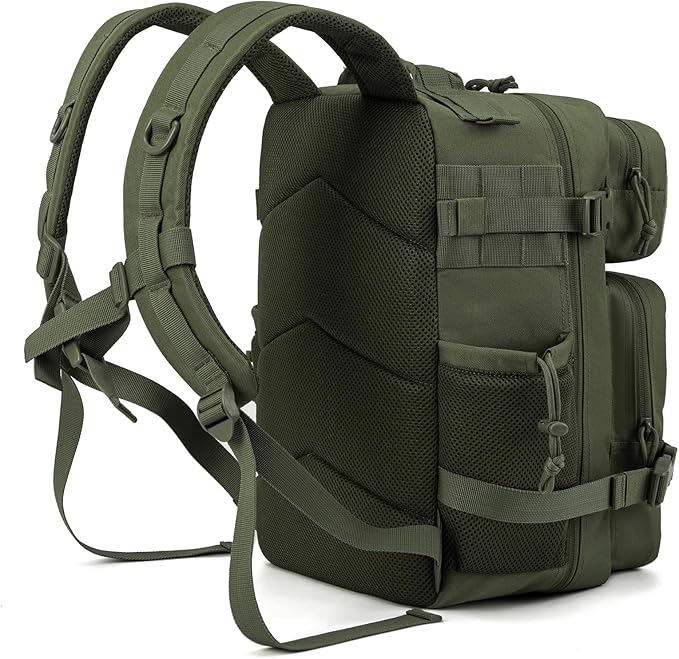 QT&QY 25L/45L Military Tactical Backpack For Men Molle Daypack 3 Day Bug Out Bag Hiking Rucksack With Bottle Holder
