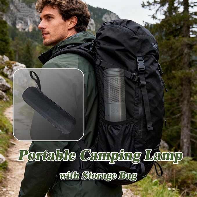 Telescopic Camping Light with Stand, 10500mAh Rechargeable Camping Lantern,Dimmable Portable Flashlight with Storage Bag,Magnetic Waterproof Work Light for Hiking Fishing Emergency Garage Outdoor Work