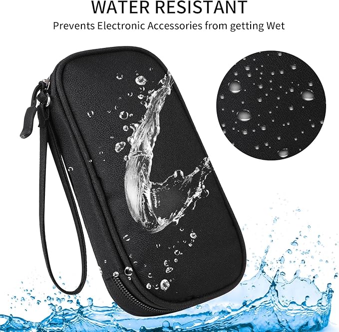 Universal Cable Organizer - Electronics Accessories Bag for Charger, Phone, Memory Cards & Travel Gadgets (Black)