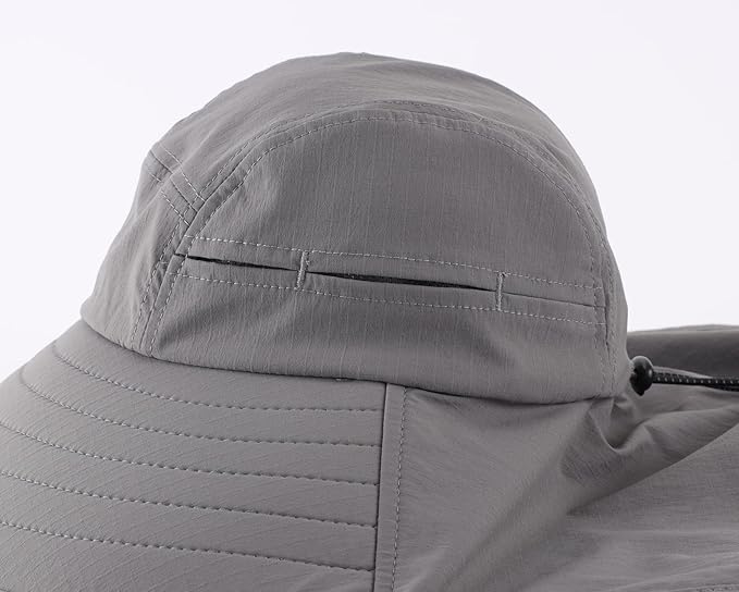 Home Prefer UPF 80+ Sun Hat for Men Women Wide Brim Sun Hat with Neck Flap Summer Safari UV Protection Gardening Fishing Hat