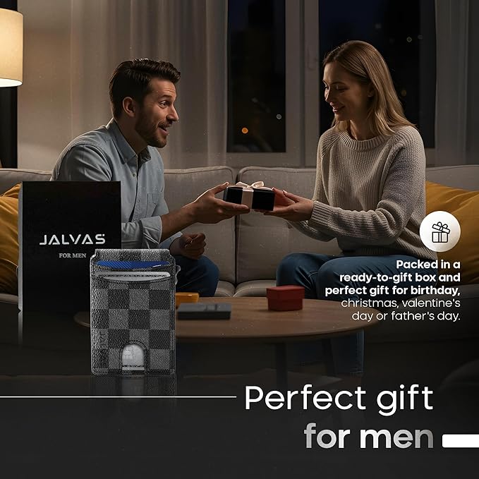 Smart Wallet With Tracker, RFID Blocking, Money Clip For Men, Works with Apple Find My (iOS Only), No Need for AirTag, Minimalist Wallet, All-in-One Model, Gift For Men.