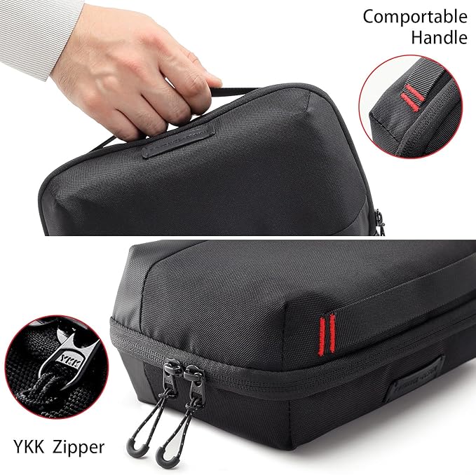 VanFn Electronics Travel Organizer Storage Bag, Accessory Handle Bag, Gadgets Pouch, USB Cable, Travel Friendly Electronics Organizer P.Travel Series