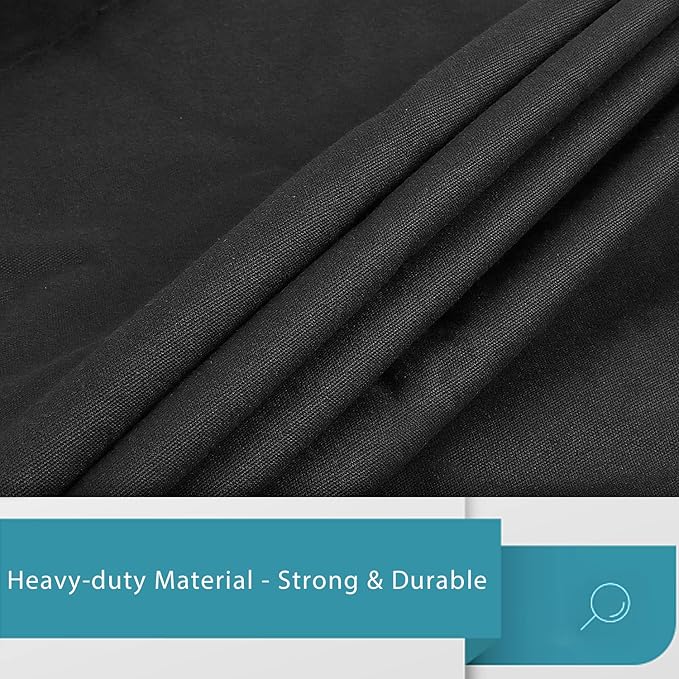 LOLOMLO Extra Large Canvas Laundry Bags with Handles & Drawstring Closure, Heavy Duty Tears Resistant Clothes Storage Travel Bags,25.5"x34",Black