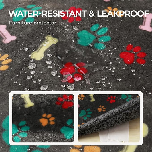 Luciphia Waterproof Pet Blankets for Couch Sofa Bed Cover Cat Liquid Pee Proof Washable Soft Fluffy Large Dog Blanket Reversible Furniture Protection Puppy Thicken X-Large（85" x 57"）