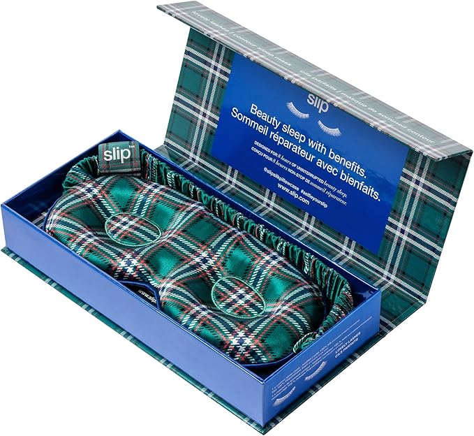 slip Pure Silk Contour Sleep Mask: Protect Your Delicate Lashes, Lash-Friendly Design. Experience Uninterrupted Beauty Sleep with Slipsilk Comfort, 1 Contour Mask, Heather, Amazon Exclusive