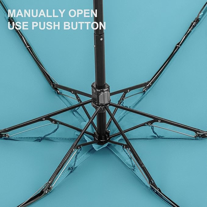 LEAGERA Compact Travel Umbrella with Case - Mini Umbrella for Purse, Small Lightweight &Tiny Design Perfect for Parasol Outdoor Sun&Rain Umbrellas