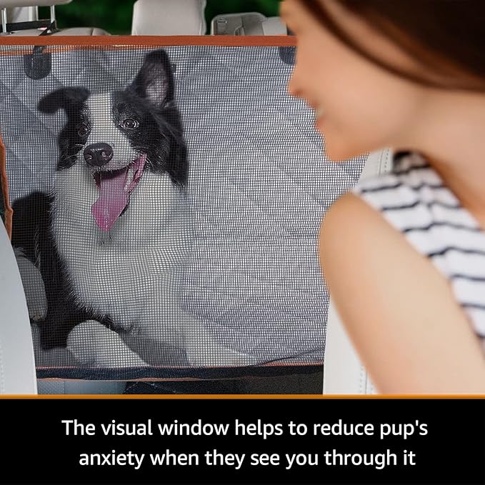 iBuddy Dog Seat Covers for Trucks 100% Waterproof Car Hammock for Truck Back Seat Durable X-Large Dog Seat Cover Against Dirt and Fur Machine Washable Pet Seat Cover for Trucks and Large SUVs