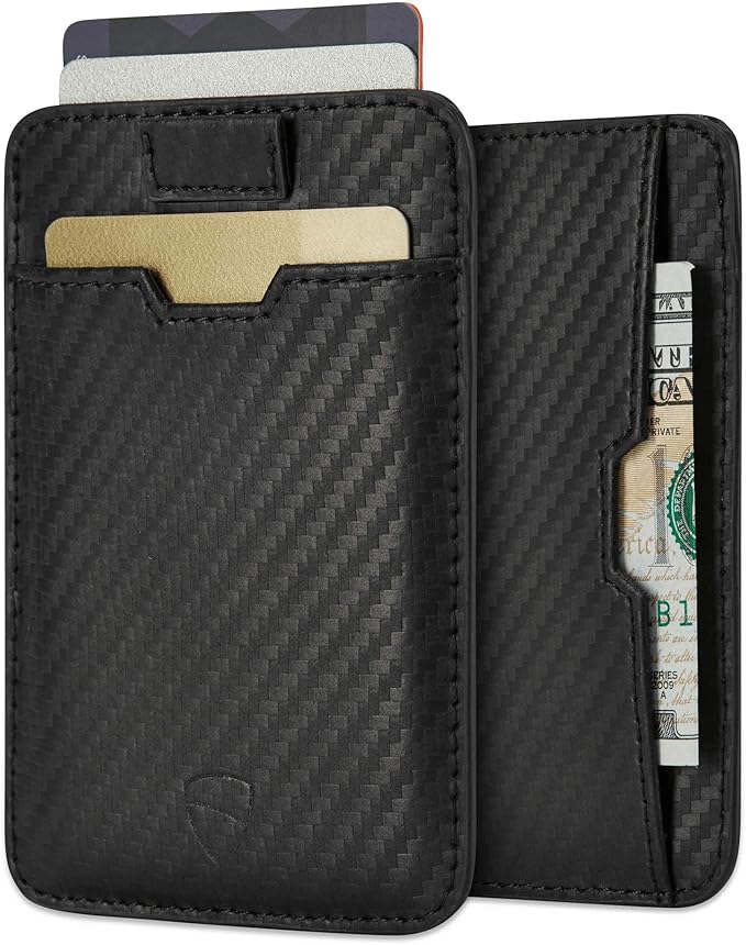 Vaultskin CHELSEA Mens RFID Blocking Slim Leather Card Wallet - Minimalist Front Pocket Cardholder