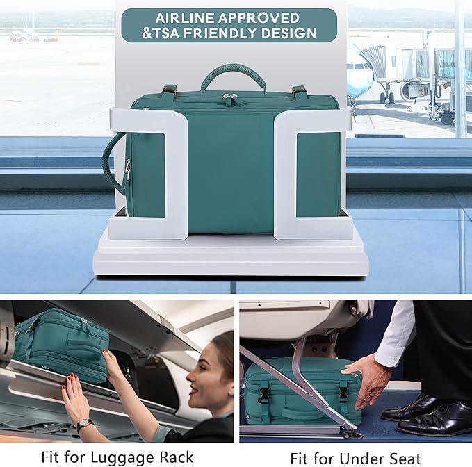 Beraliy Extra Large Travel Backpack for Women as Person Item Flight Approved, 40L Carry On Backpack, 17.3 Inch Laptop Backpack, Waterproof Backpack, Hiking Backpack, Casual Bag,Peacock Blue