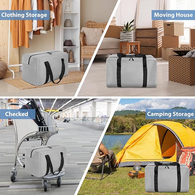 Large Travel Duffle Bag, 60L Gear Bag for Men and Women, Storage Bag Ideal for Overnight Camping and Weekend Getaways