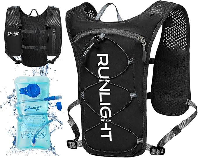 Running Vest for Women Men Lightweight Hydration Backpack Pack with 1.5L Water Bladder Bag Hydro Daypack for Hiking,Trail,Skiing,Camping,Cycling,Race,Marathon