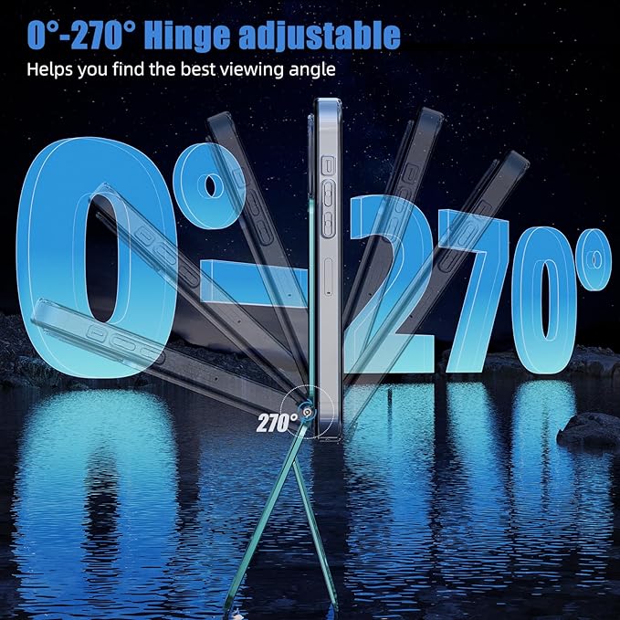 Phone Tripod Stand, Aluminum Alloy Mini Tripod Compatible with Magsafe iPhone 17/16/15/14/13/12 Series, Foldable Strong Magnetic Phone Stand, Mult-Angle Adjustment Selfie Stick