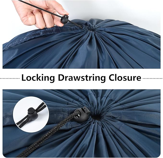 OTraki 28x45 Inch Laundry Bag 2PCS Heavy Duty Laundry Dirty Clothe Travel Wash Bag Extra Large Hamper Bag Drawstring Laundry Basket Liner Bag for Camp College Dorm (Navy Blue)