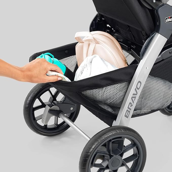 Chicco Bravo® 3-in-1 Trio Travel System, Bravo® Quick-Fold Stroller with KeyFit® 30 Infant Car Seat and Base, Car Seat and Stroller Combo