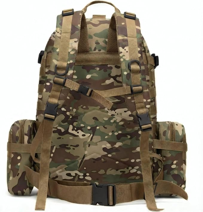 Military Tactical Backpack for Men 60L Waterproof Bug Out Bag Survival Rucksack Go Bag Emergency Molle System Army 3 Day Assault Pack for Hiking Hunting Camping CP
