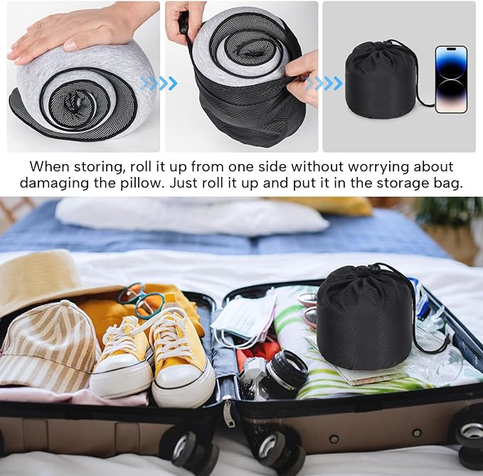 New Travel Pillow, Travel Pillows for Airplanes, Travel Neck Pillow, Travel Pillow, Travel Pillow Neck Pillow for Traveling Suitable for Airplanes,Offices and Cars